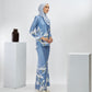 Kurung Te'sserea in Soft Blue