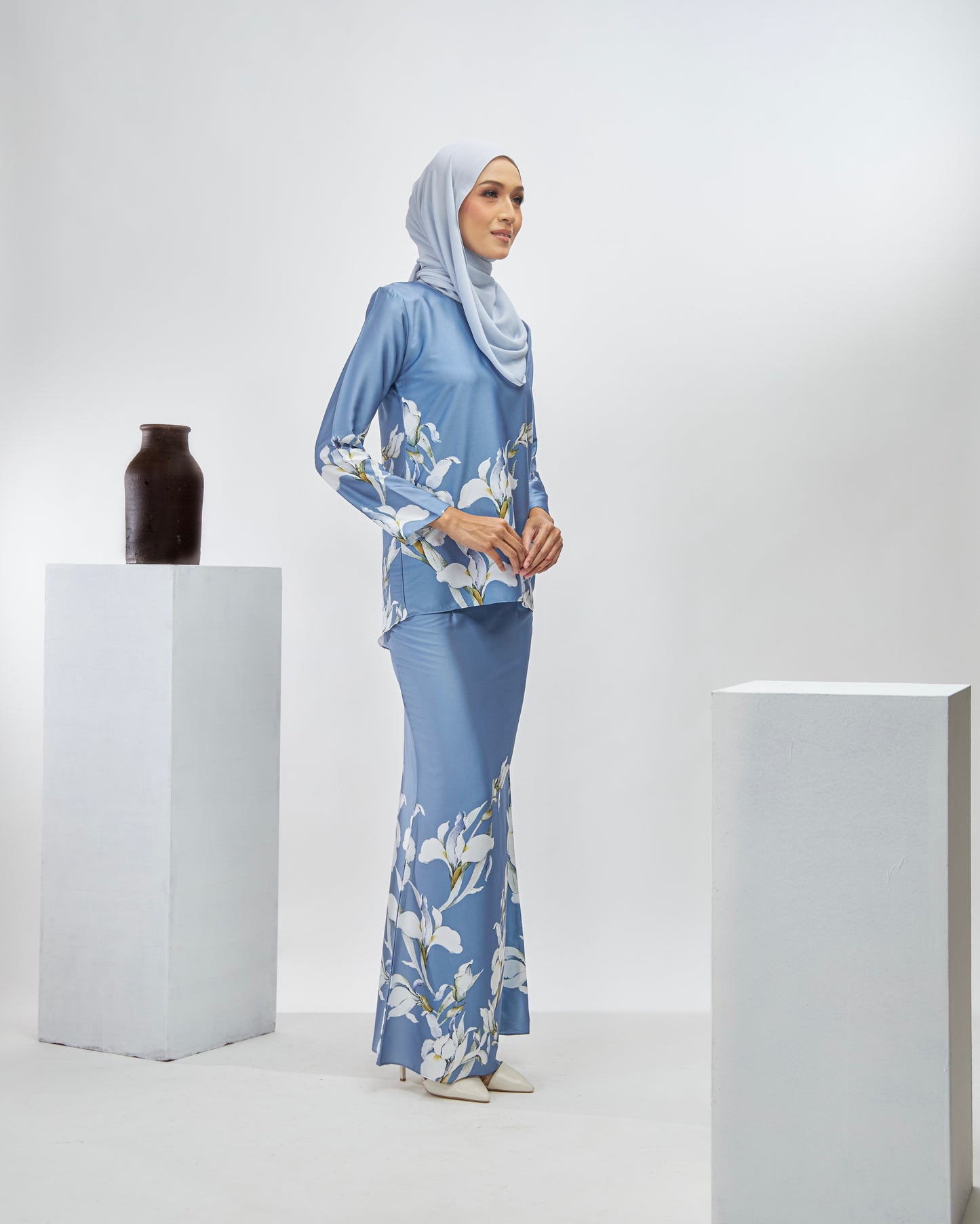 Kurung Te'sserea in Soft Blue