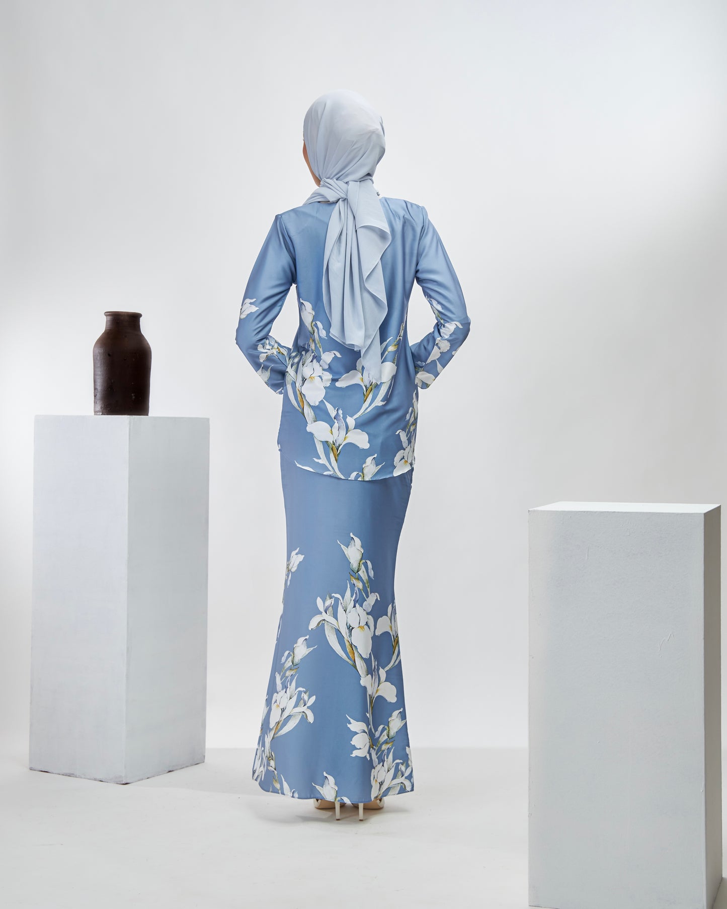 Kurung Te'sserea in Soft Blue