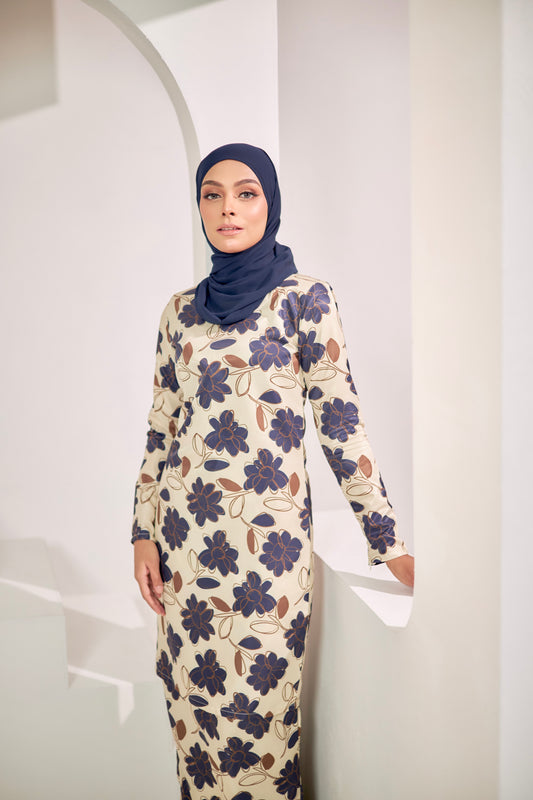 Maryam Kurung- Blue Floral