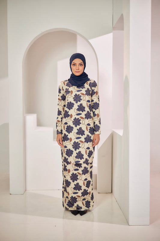 Maryam Kurung- Blue Floral